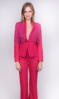 Any Old Iron Pink Fringe Suit