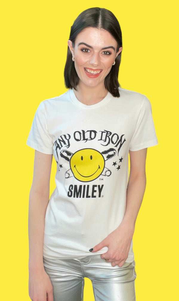 Any Old Iron x Smiley Logo White T-Shirt