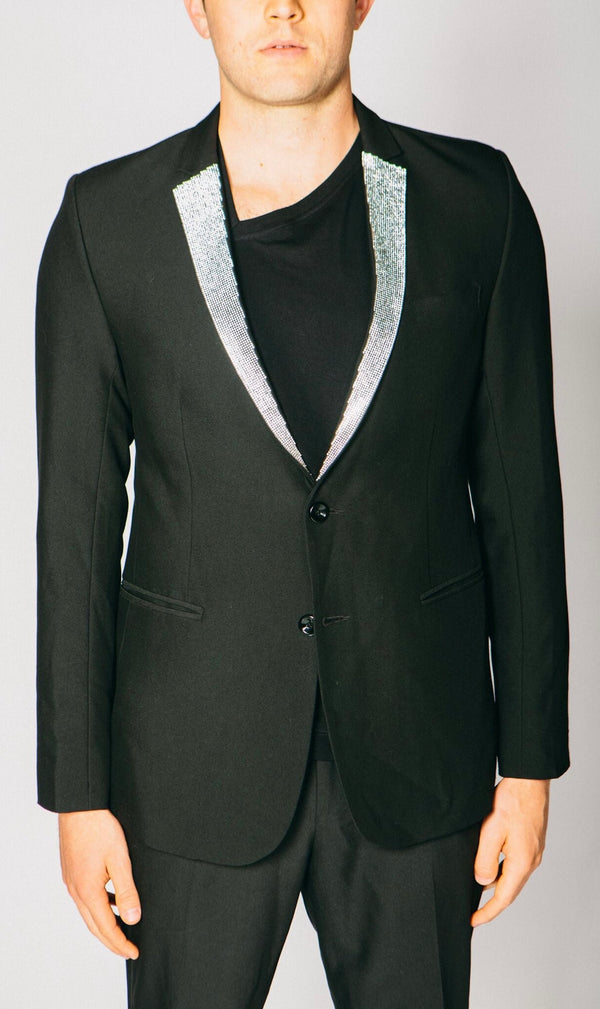 Any Old Iron Men's Diamanté Lapel Blazer