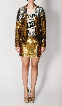 Any Old Iron Gold/Silver Sequin Jacket