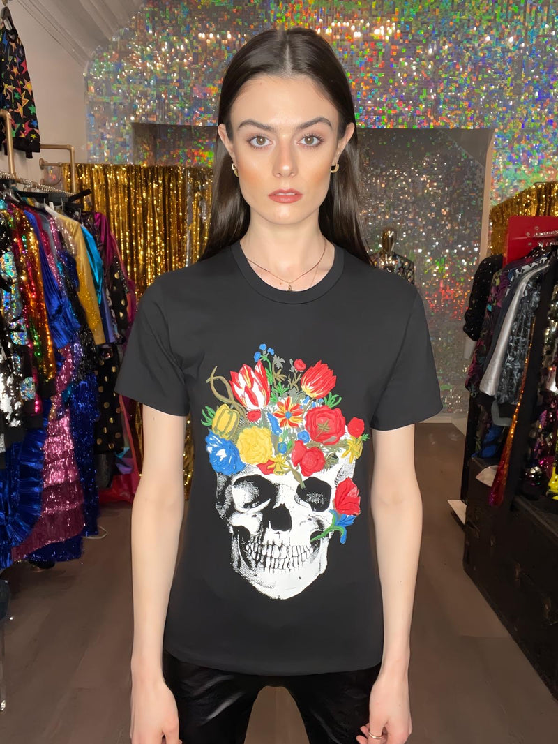 Any Old Iron Skull Bouquet T-Shirt