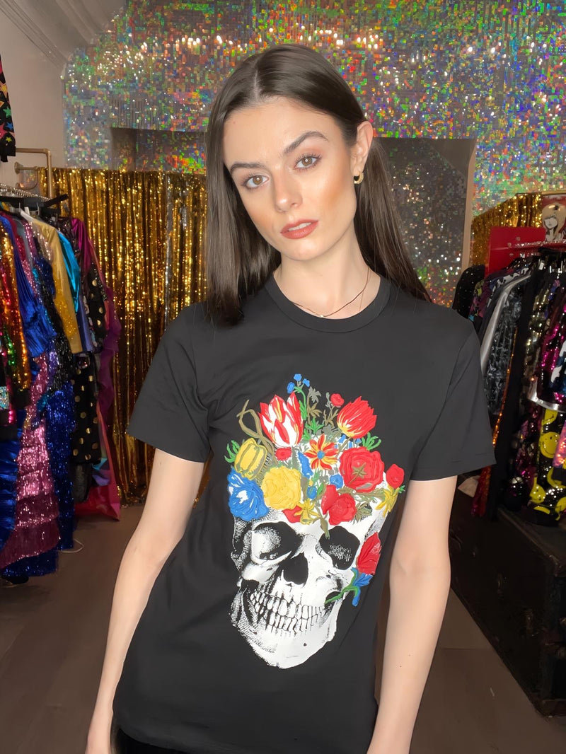 Any Old Iron Skull Bouquet T-Shirt