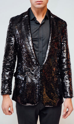 Any Old Iron Black Sequin Jacket