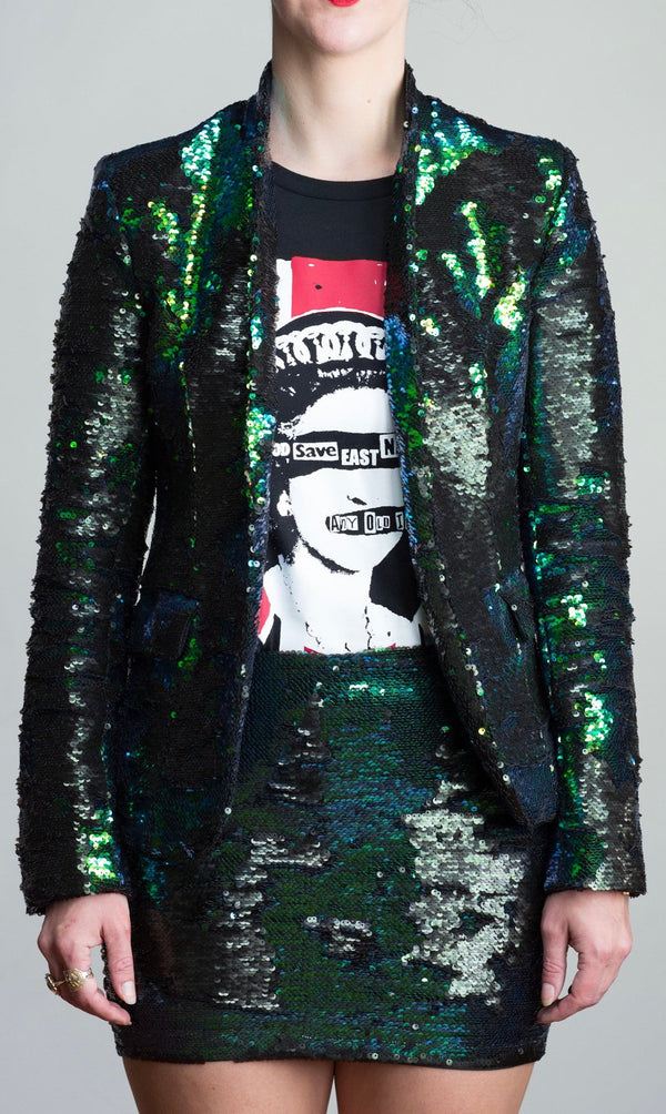 Any Old Iron Peacock Sequin jacket