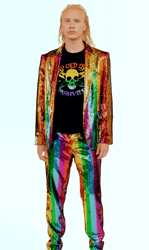 Any Old Iron Men's Rainbow Blazer Jacket