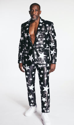 Any Old Iron Men's Sparkle Star Suit