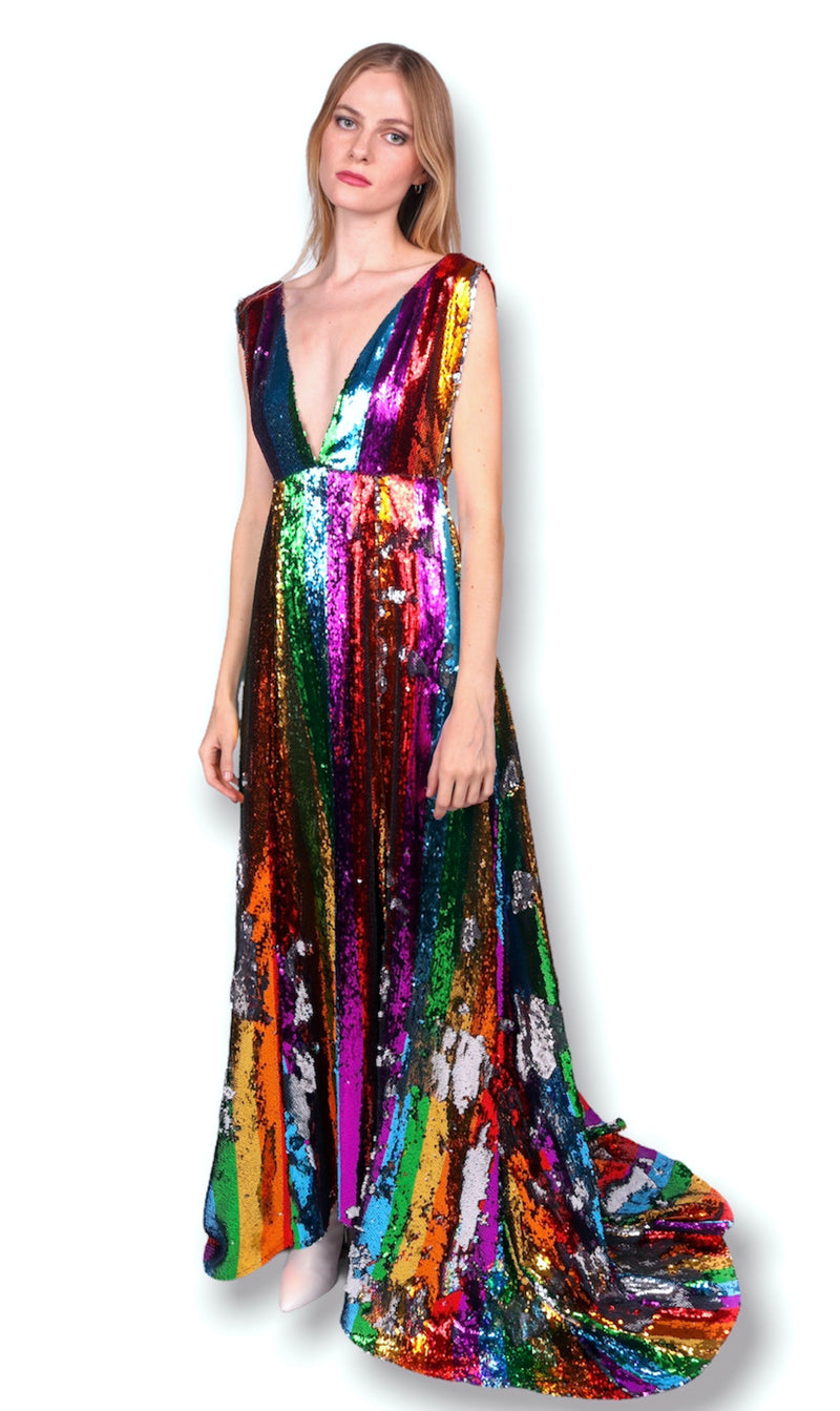 Any Old Iron Rainbow Gown