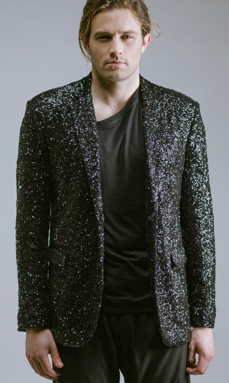 Any Old Iron Black Sequin Blazer