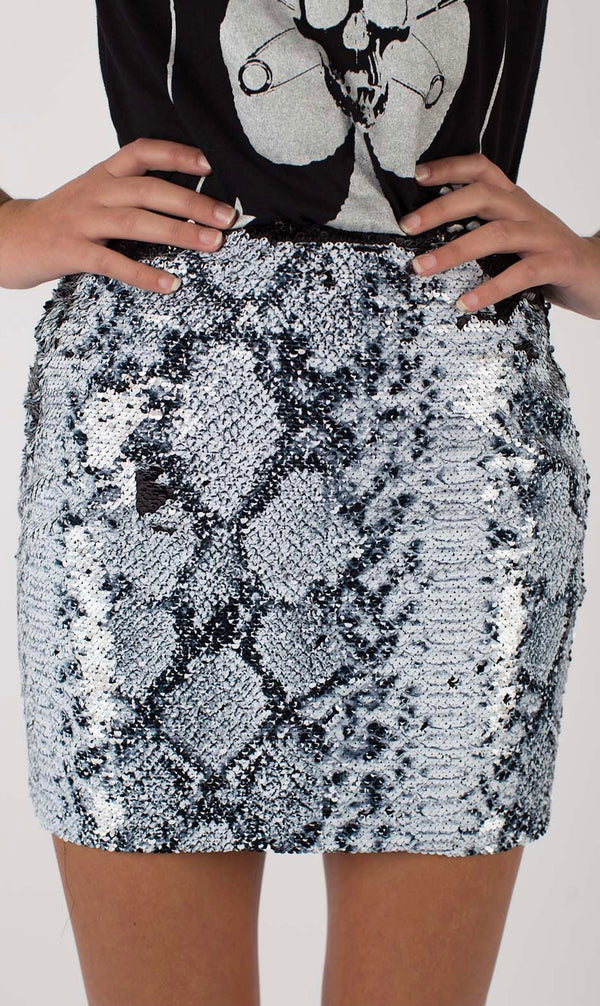 Any Old Iron Whitesnake Sequin Skirt