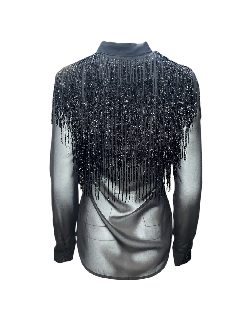 Any Old Iron Beaded Fringe Shirt