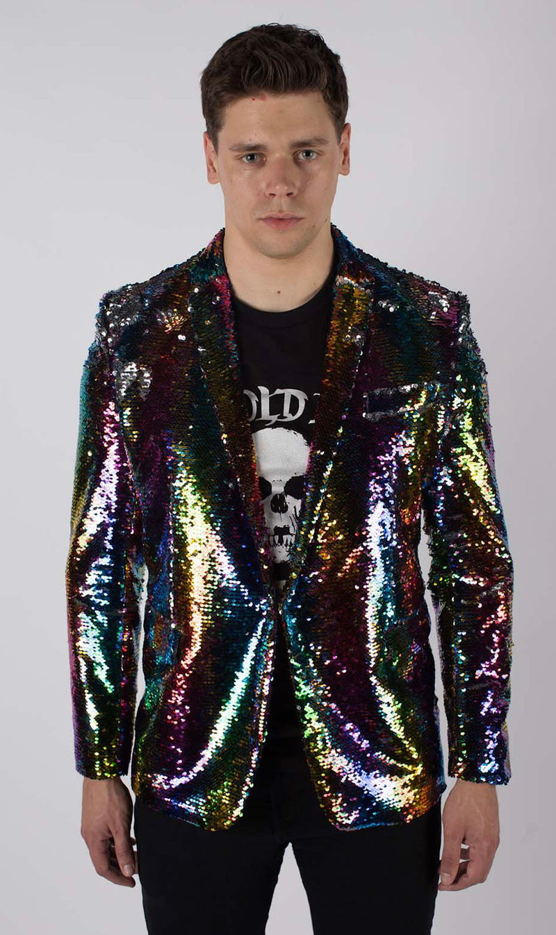 Any Old Iron Rainbow Sequin Jacket