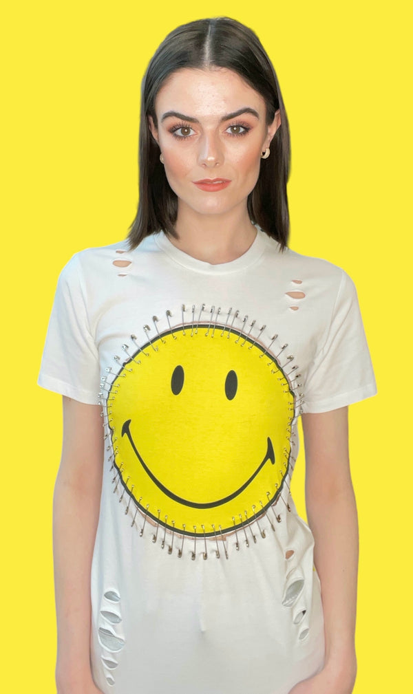 Any Old Iron x Smiley Just Safe White T-Shirt