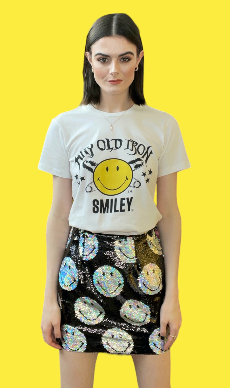 Falda iridiscente Any Old Iron x Smiley