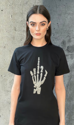 Any Old Iron Skull Finger T-Shirt