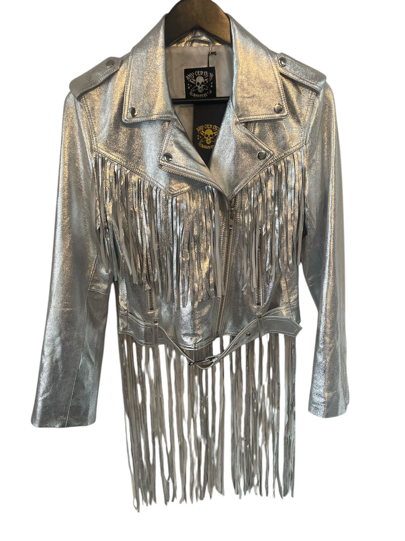 Any Old Iron Super Silver Fringe Moto Jacket