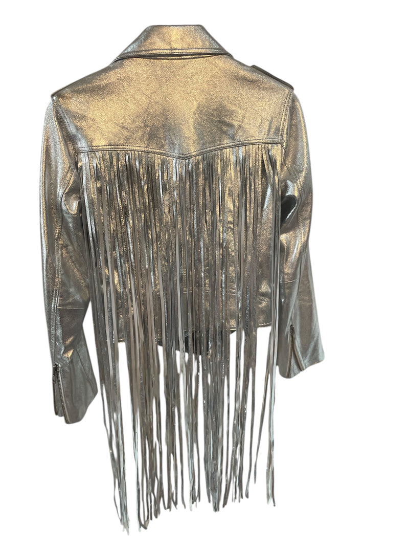 Any Old Iron Super Silver Fringe Moto Jacket