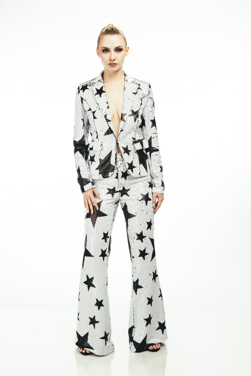 Any Old Iron Sparkle Star White Suit