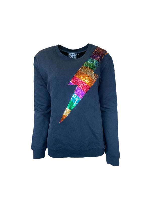 Any Old Iron Men's Rainbow Gold Lightning Sweatshirt