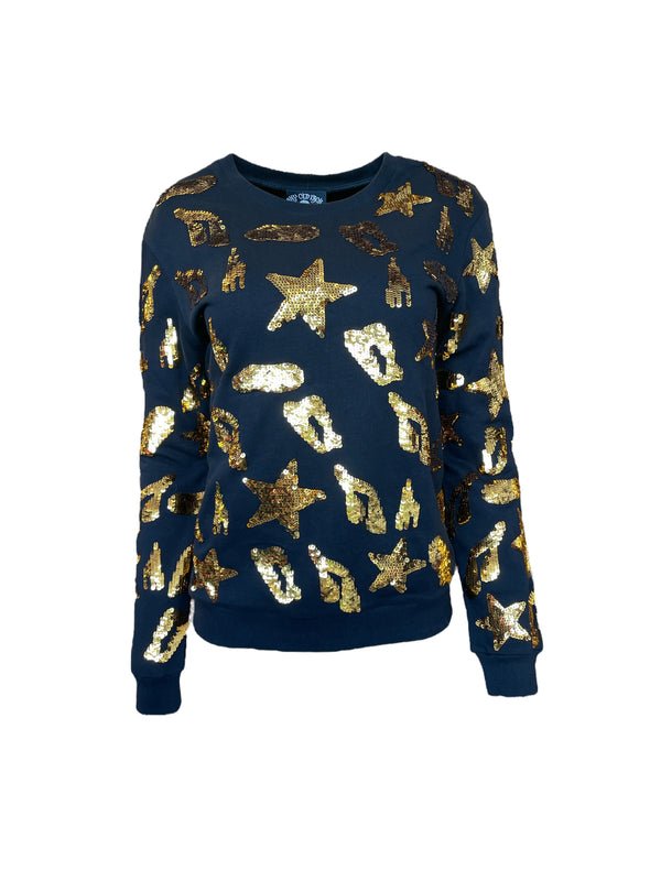 Any Old Iron Leopard Star Spot Sweatshirt