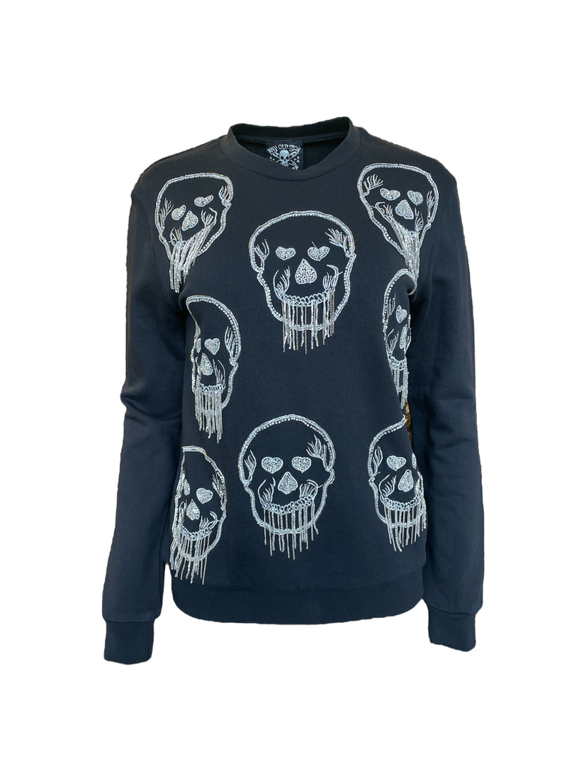 Any Old Iron Skull Fringe Sweatshirt