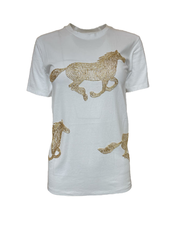 Cualquier viejo hierro blanco Horsey Horsey camiseta