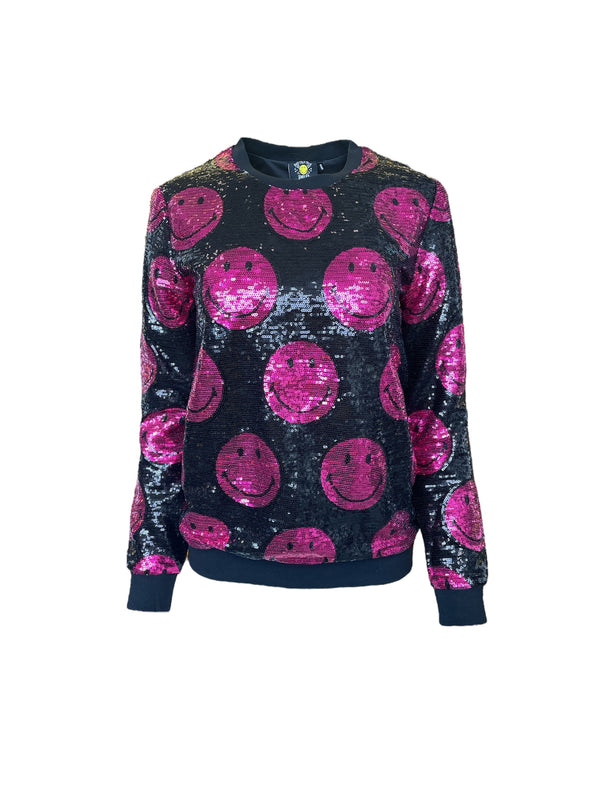 Sudadera Any Old Iron x Smiley de hombre de color rosa