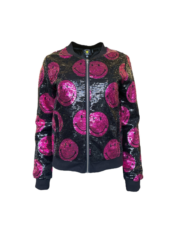 Chaqueta bomber rosa Any Old Iron x Smiley