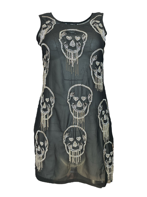 Any Old Iron Skull Fringe Dress