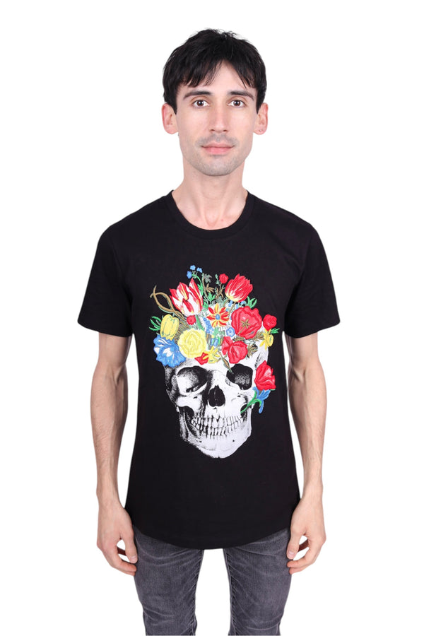 Any Old Iron Men's Skull Bouquet T-Shirt