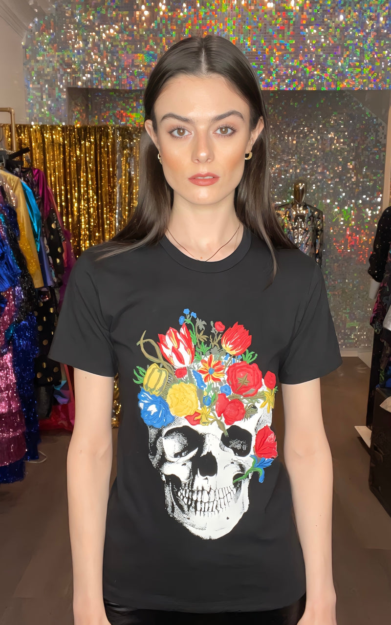 Any Old Iron Skull Bouquet T-Shirt