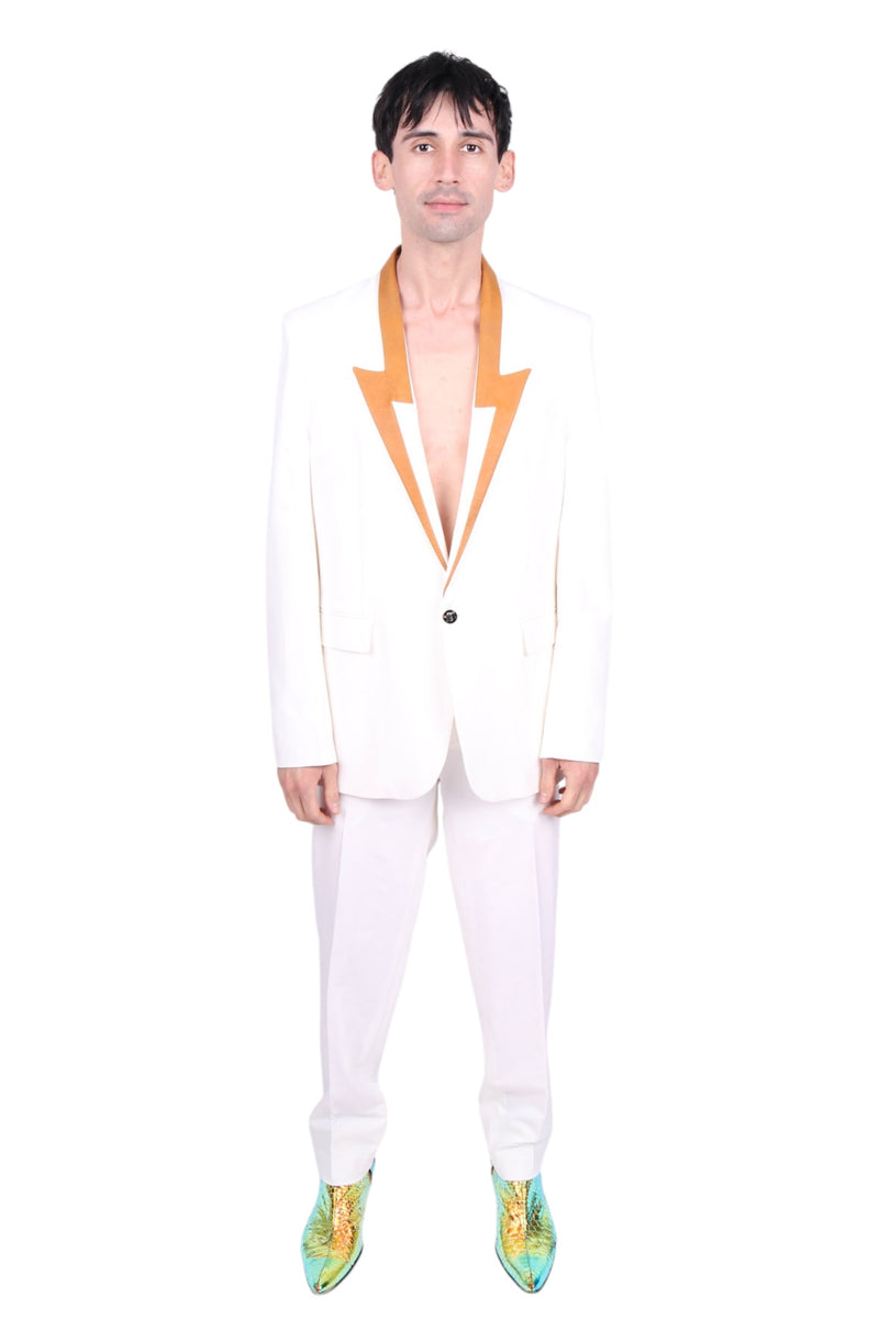 Any Old Iron Men's White Bowie Suit