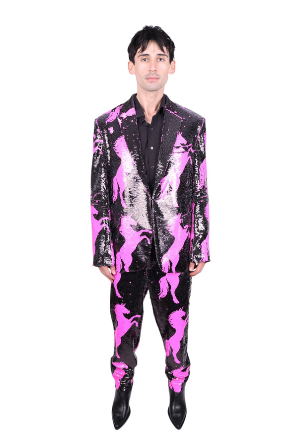 Any Old Iron Men's Pink Horse Suit