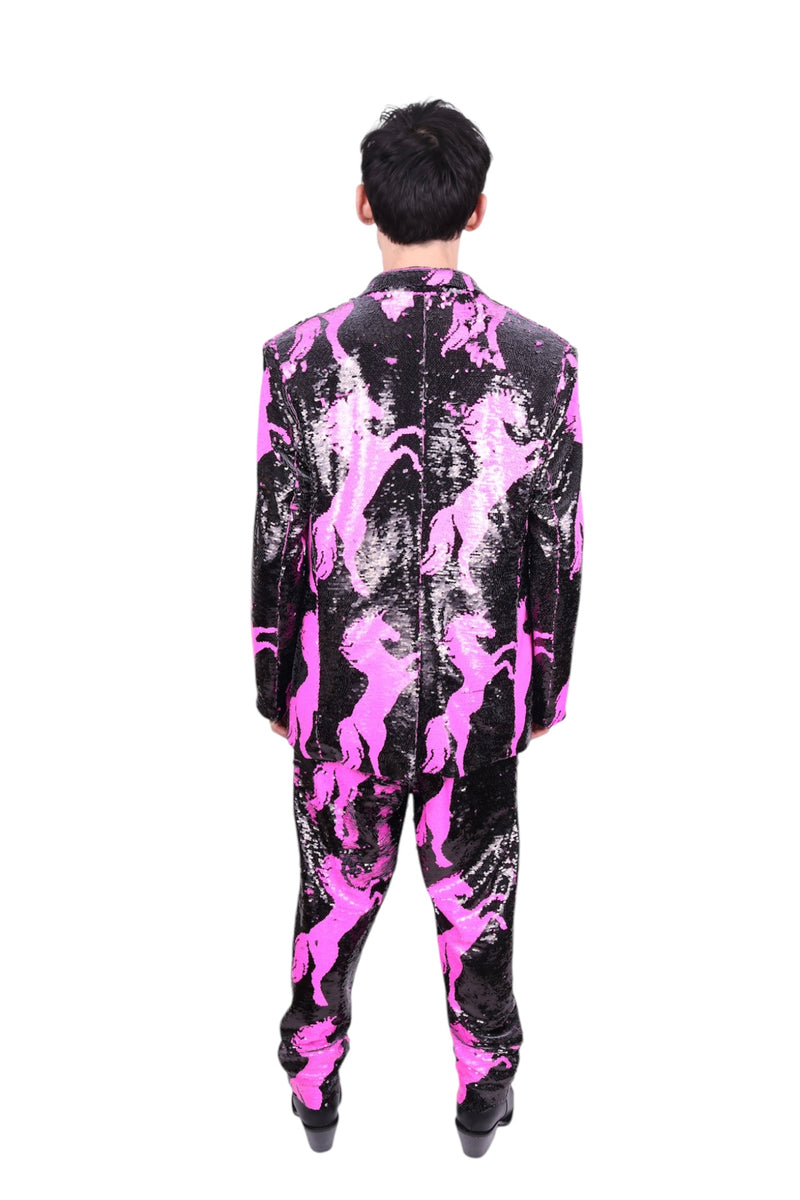 Any Old Iron Men's Pink Horse Suit