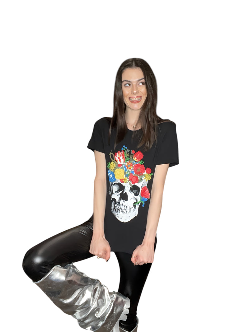 Any Old Iron Skull Bouquet T-Shirt