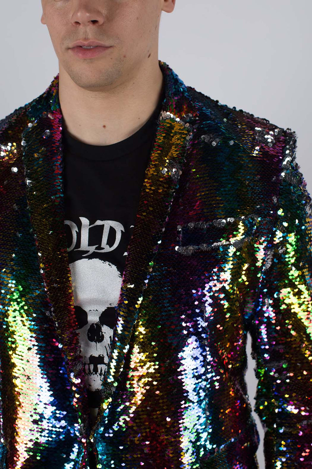 Any Old Iron Rainbow Sequin Jacket